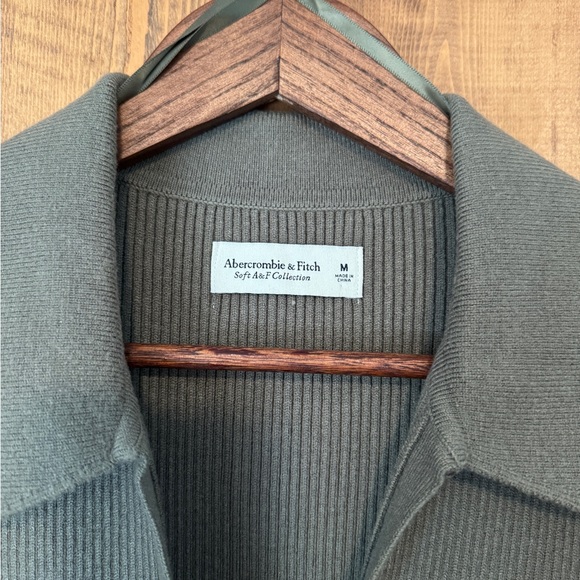 Abercrombie & Fitch Olive Green Ribbed Dress - Picture 2 of 4